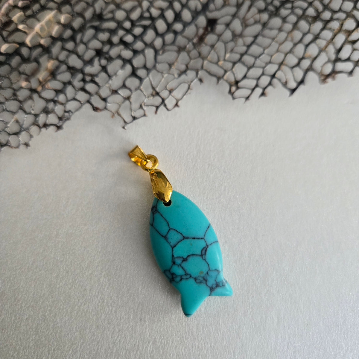 Charm Pez Piedra Natural